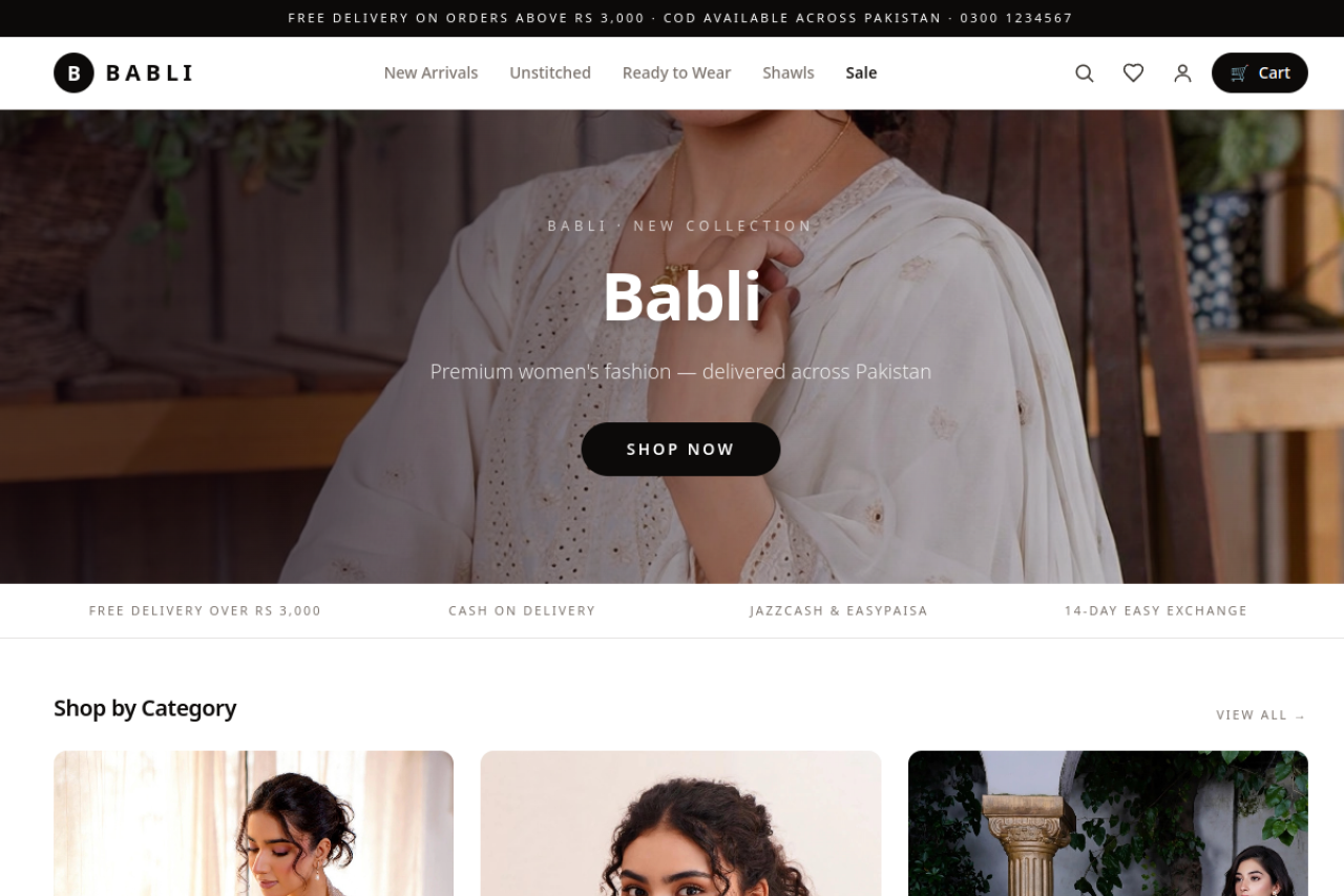 Babli website screenshot